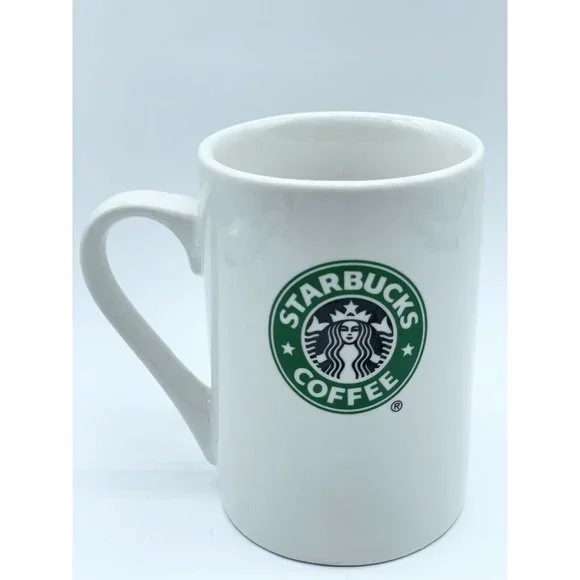 Starbucks Coffee Mug 2007 Black and Green Mermaid Logo 10 oz Mug